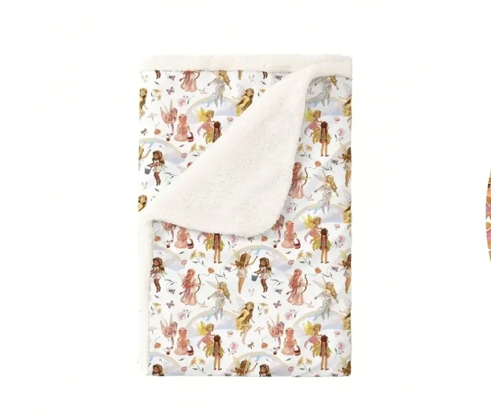 Bamboo Dancing Fairy Friends Rainbow Flowers Journey Baby Blanket 230 GSM